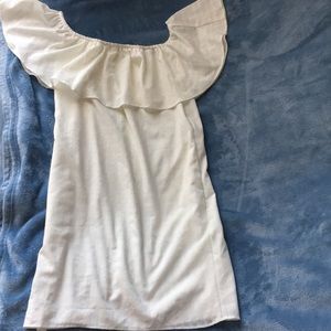 White Dress with open shoulders